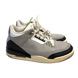 Nike Air Jordan 3 Retro “Chlorophyll Stylish Gray Men's Sneakers Size 11